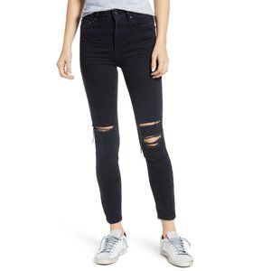 PAIGE Margot High Waisted Black Ankle Jeans